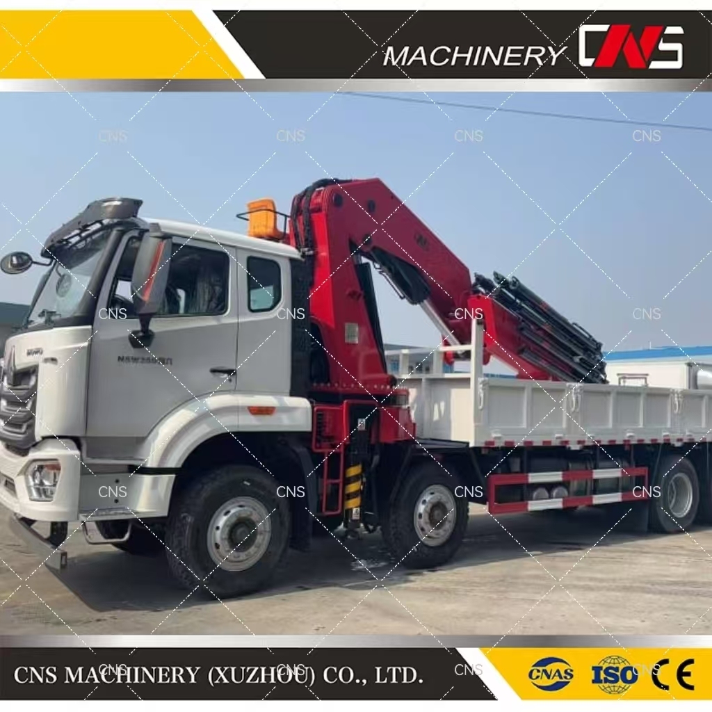 China Brand New 30 Ton Folding Arm Tow Truck Crane Hydraulic Knuckle Boom Lorry Truck Mounted Crane with CE Certification
