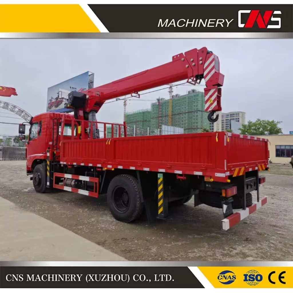 High Performance Mini 12 Ton Flatbed Telescopic Boom Truck Mounted Crane Straight Arm Tow Truck Crane Cheap Price for Sale