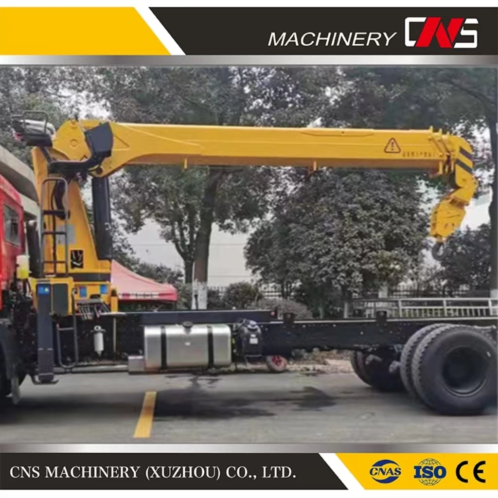 High Performance Mini 12 Ton Flatbed Telescopic Boom Truck Mounted Crane Straight Arm Tow Truck Crane Cheap Price for Sale