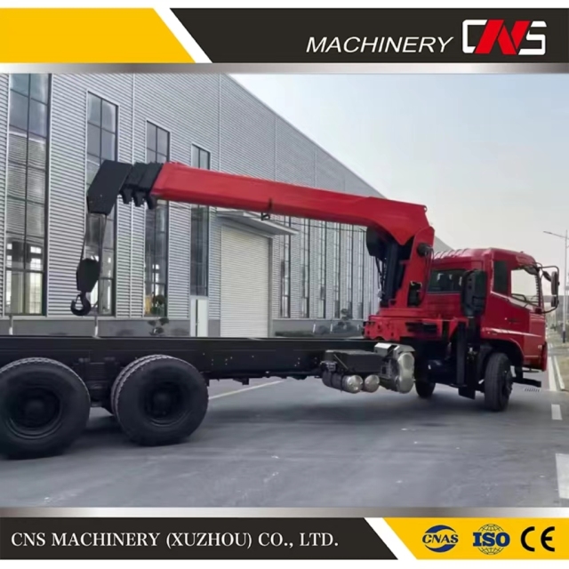 High Performance Mini 12 Ton Flatbed Telescopic Boom Truck Mounted Crane Straight Arm Tow Truck Crane Cheap Price for Sale