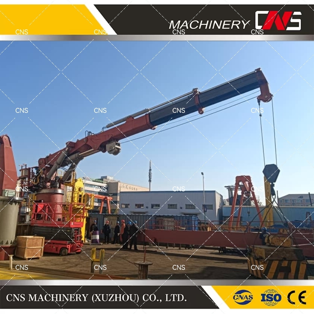 Heavy Duty Marine Folding Ship Crane Offshore Dock Hydraulic Boom 25ton Manipulator Marine Ship Deck Crane