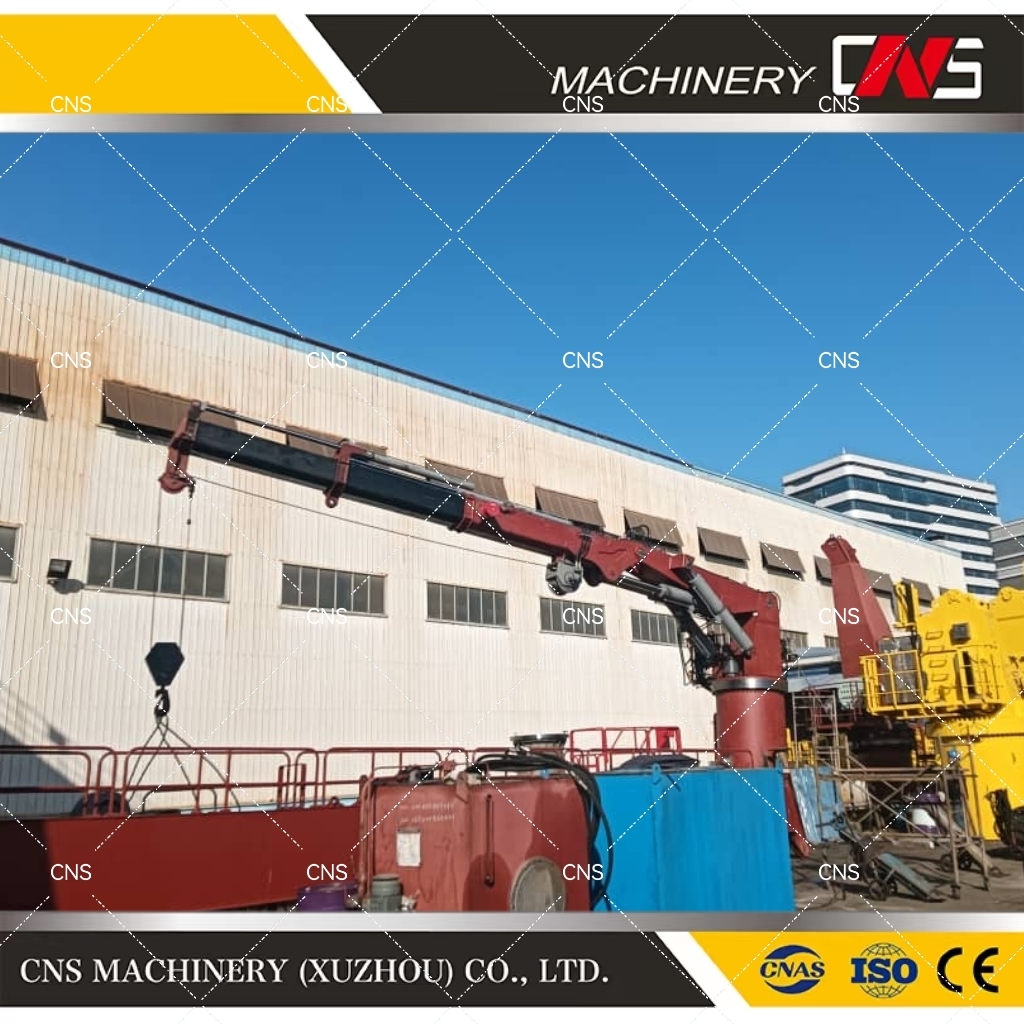 Hydraulic Knuckle Boom Marine Crane 25 Ton Ship Deck Cranes Folding Arm Boat Crane for Sale