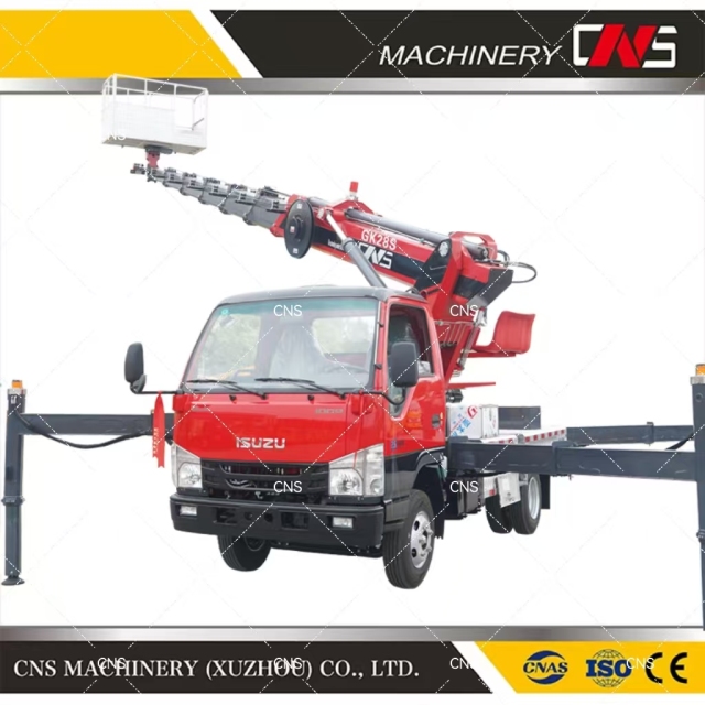 28m Working Height Truck Mounted Crane with Cradle for Aerial Work Platform for Sale
