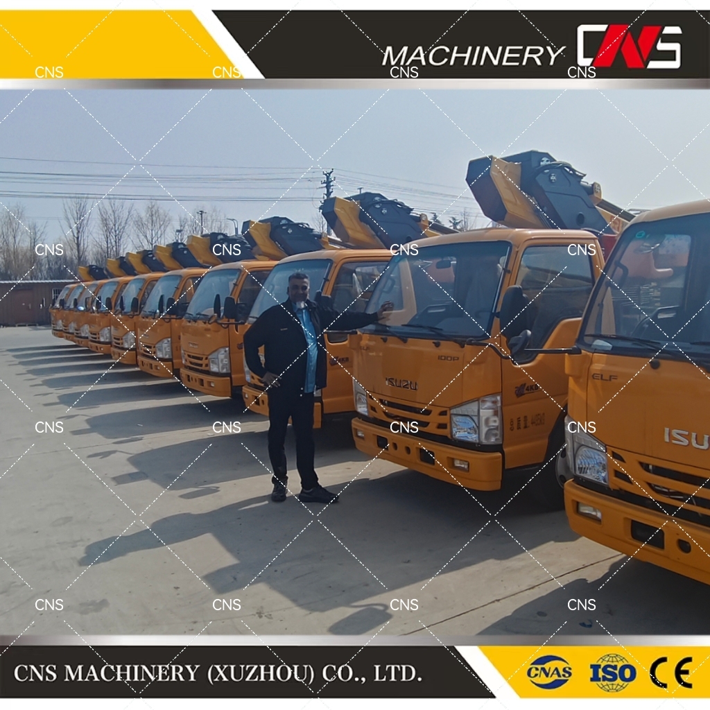 28m Working Height Truck Mounted Crane with Cradle for Aerial Work Platform for Sale