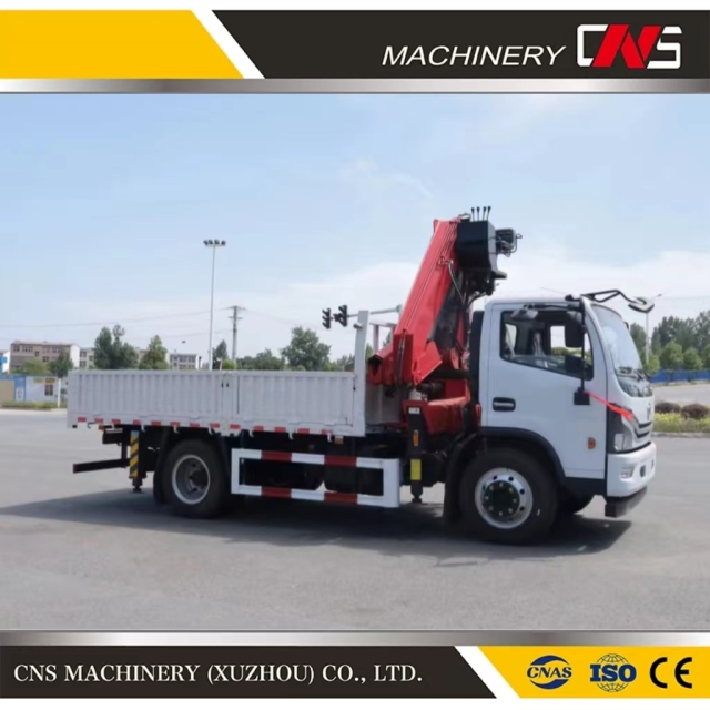 High Quality 6.3 Ton Knuckle Boom Truck Mounted Cranes Container Lifting Hydraulic Folding Section Crane