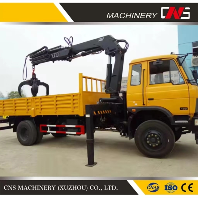 High Quality 6.3 Ton Knuckle Boom Truck Mounted Cranes Container Lifting Hydraulic Folding Section Crane