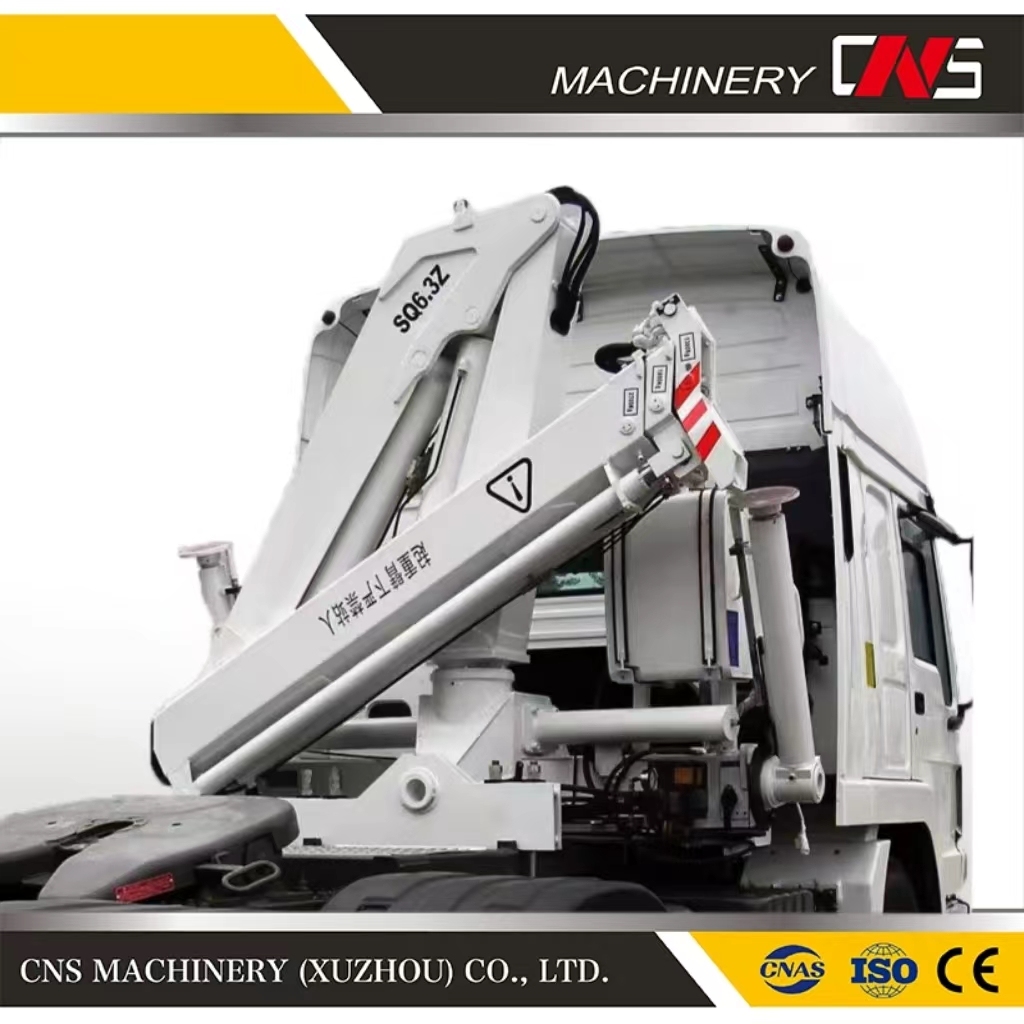 High Quality 6.3 Ton Knuckle Boom Truck Mounted Cranes Container Lifting Hydraulic Folding Section Crane