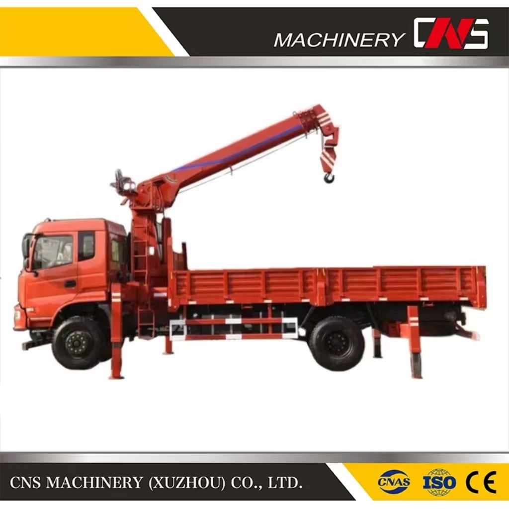 China Factory Supply 12 Ton Hydraulic Straight Arm Building Machine Truck Mounted Crane Telescopic Boom Cargo Crane with Truck