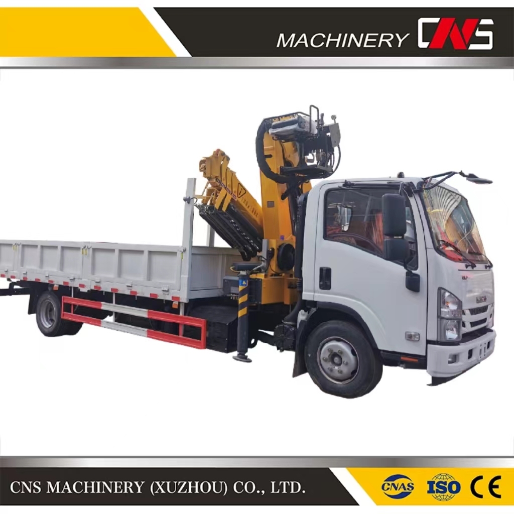 Cns 6.3 Tons Knuckle Boom Crane Appropriate for All Wheel Drive Cargo Truck with 4 Sections Boom Crane Truck Mounted Crane