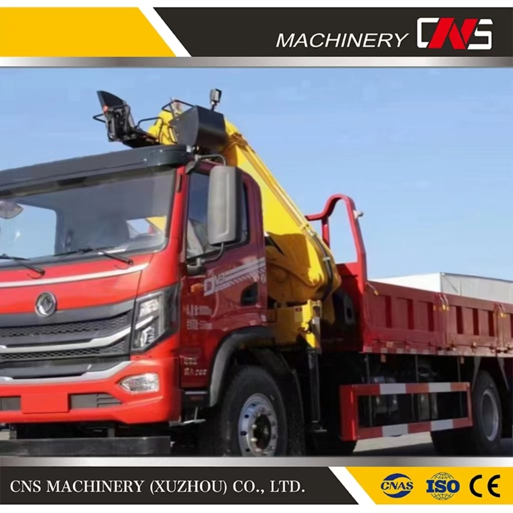 Cns 6.3 Tons Knuckle Boom Crane Appropriate for All Wheel Drive Cargo Truck with 4 Sections Boom Crane Truck Mounted Crane