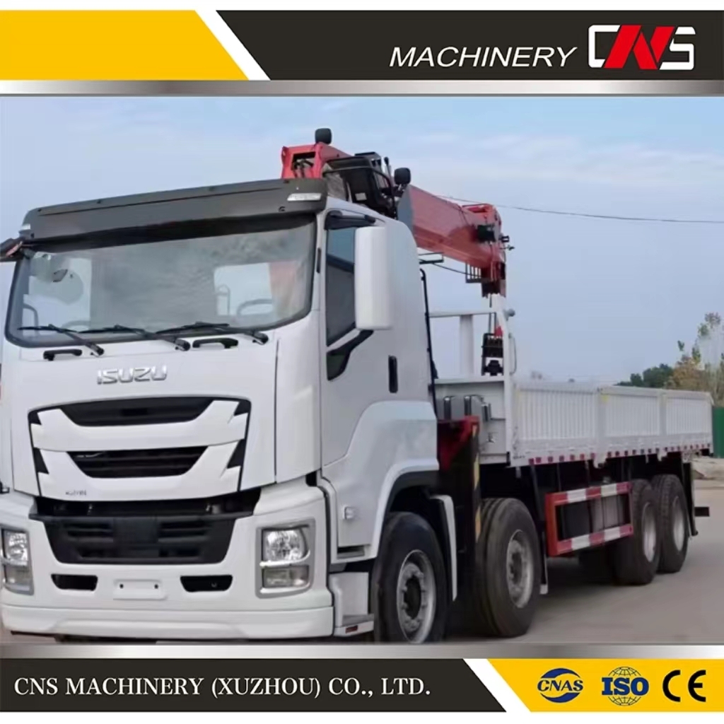 8 Ton Hydraulic Straight Arm Telescopic Boom Truck Mounted Cable Crane Manipulator Lorry Mobile Lifting Crane