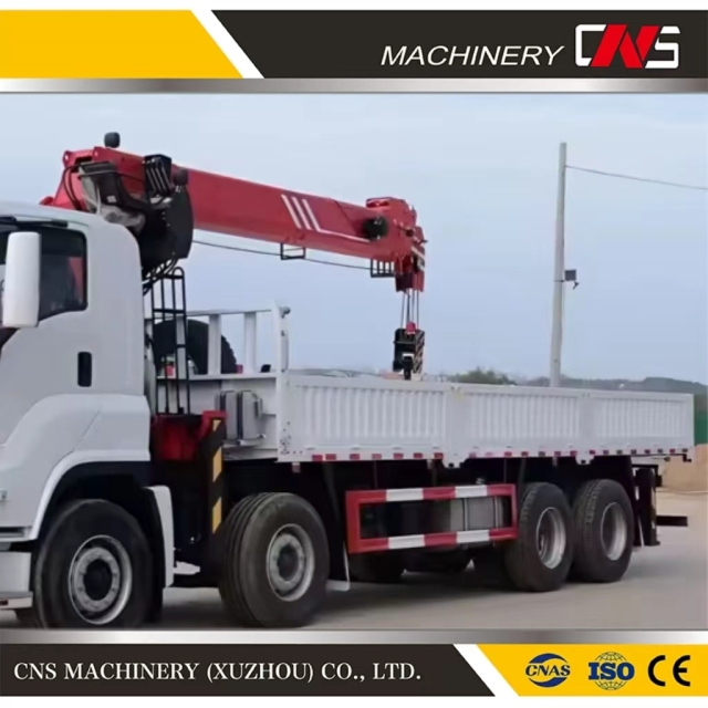 CNS 8 ton telescopic boom crane truck mounted crane with straight arm