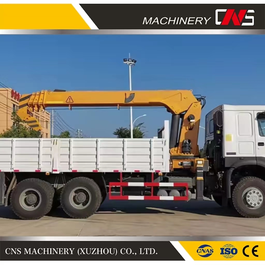 CNS 8 ton telescopic boom crane truck mounted crane with straight arm