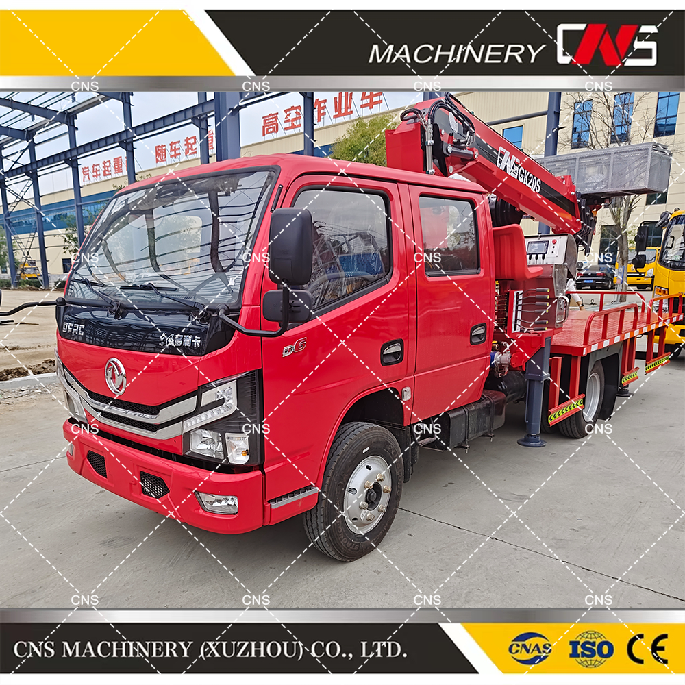 High Quality Manlift Aerial Work Platform Hydraulic Telescopic Boom Aerial Work Crane with Bucket for Hot Sale