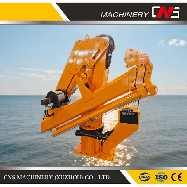 Hydraulic Marine Davit Crane 3 Ton Knuckle Boom Hoist Lift Crane Boat Ship Deck Marine Harbor Crane for Sale