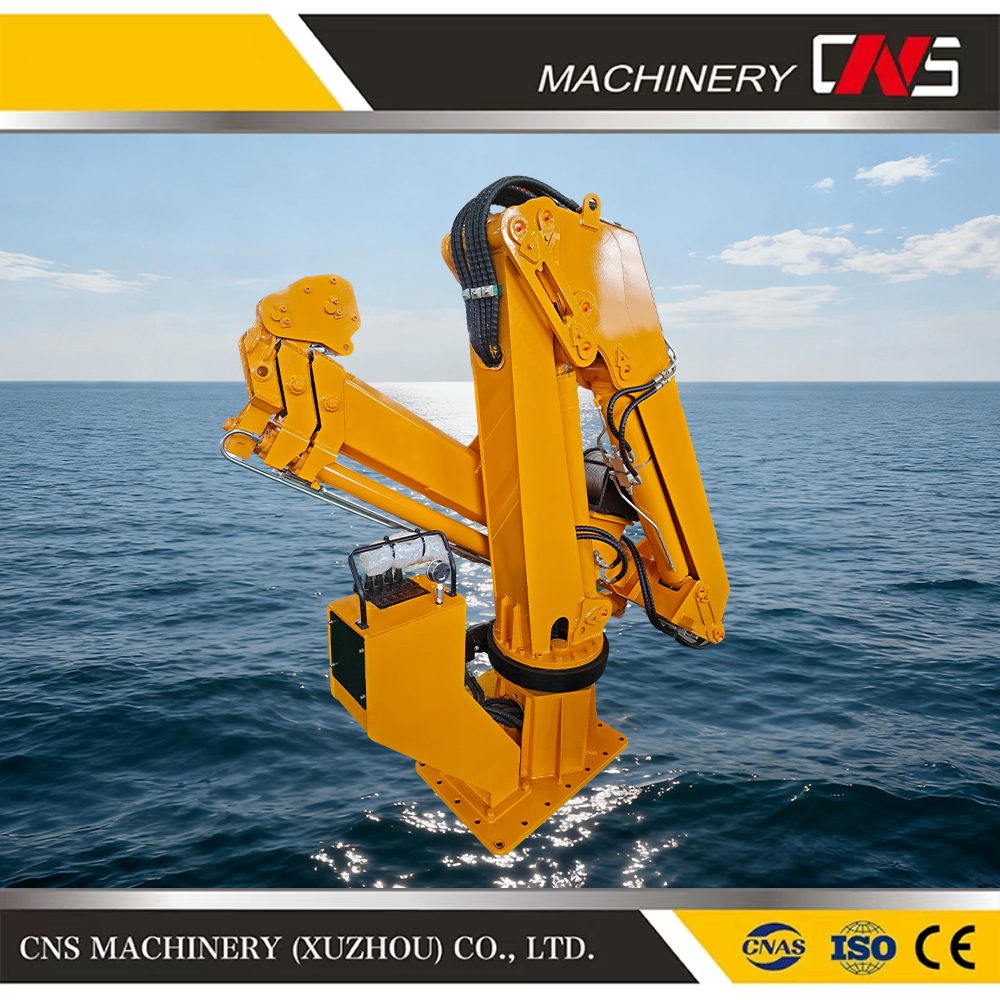 Hydraulic Marine Davit Crane 3 Ton Knuckle Boom Hoist Lift Crane Boat Ship Deck Marine Harbor Crane for Sale
