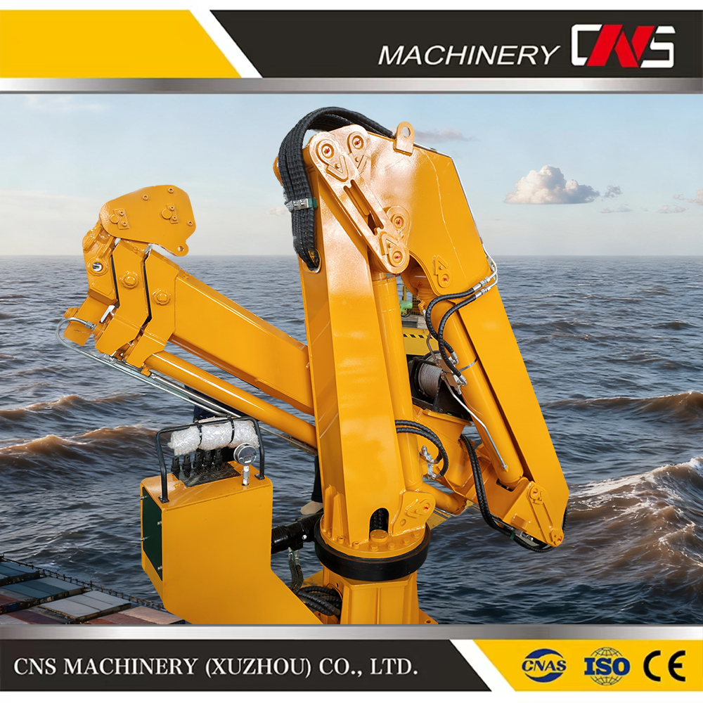 3.2 Ton Factory Directly Supply Vessels Yacht Crane Hydraulic Marine Knuckle Boom Deck Crane on Sale