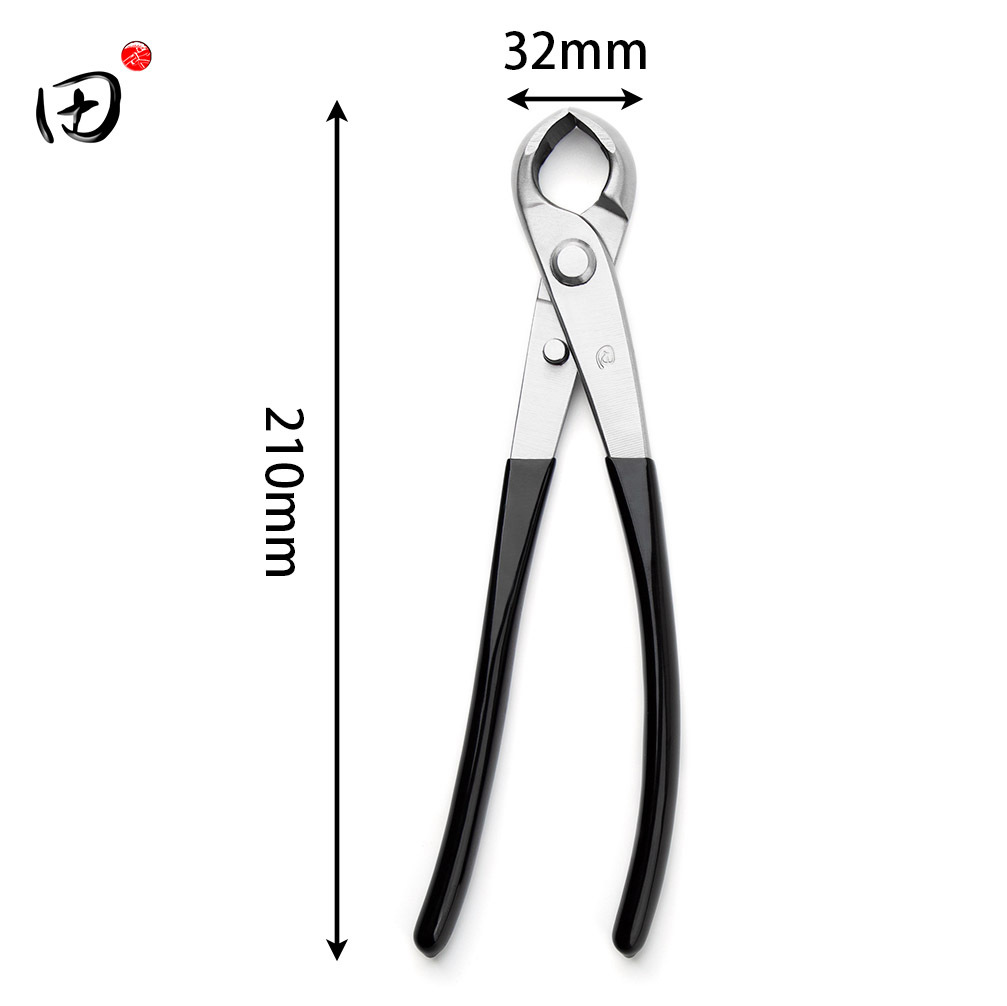 Anti-slip handle series 205 mm knob cutter concave edge cutter Alloy Steel bonsai tools made by TianBonsai