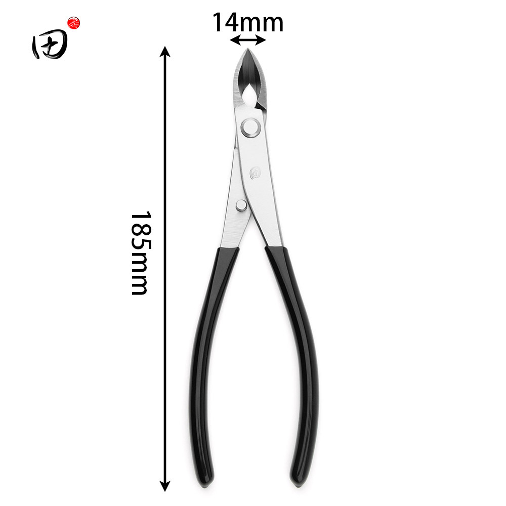 Anti-slip handle series 185 mm narrow straight edge branch cutter Alloy Steel bonsai tools from TianBonsai