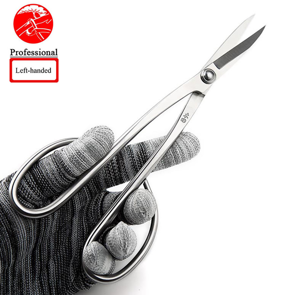 left-handed bonsai scissors professional grade 210 mm long handle scissors bonsai tools for left-handed users