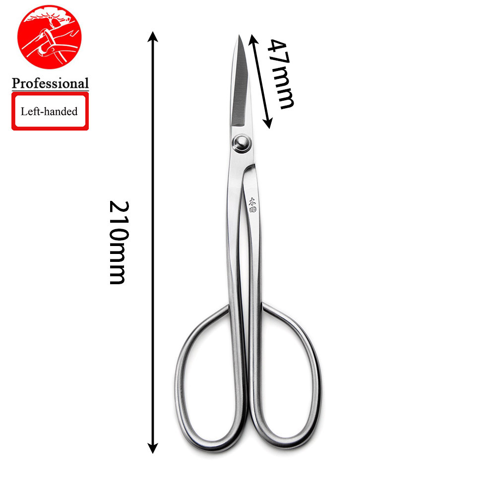 left-handed bonsai scissors professional grade 210 mm long handle scissors bonsai tools for left-handed users