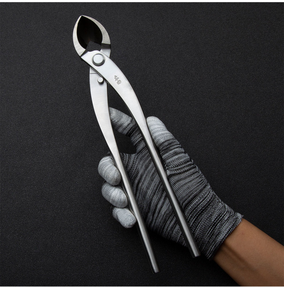 TianBonsai professional grade bonsai tools round edge cutter mixed function of round & straight edge made by 4Cr13MoV Alloy Steel