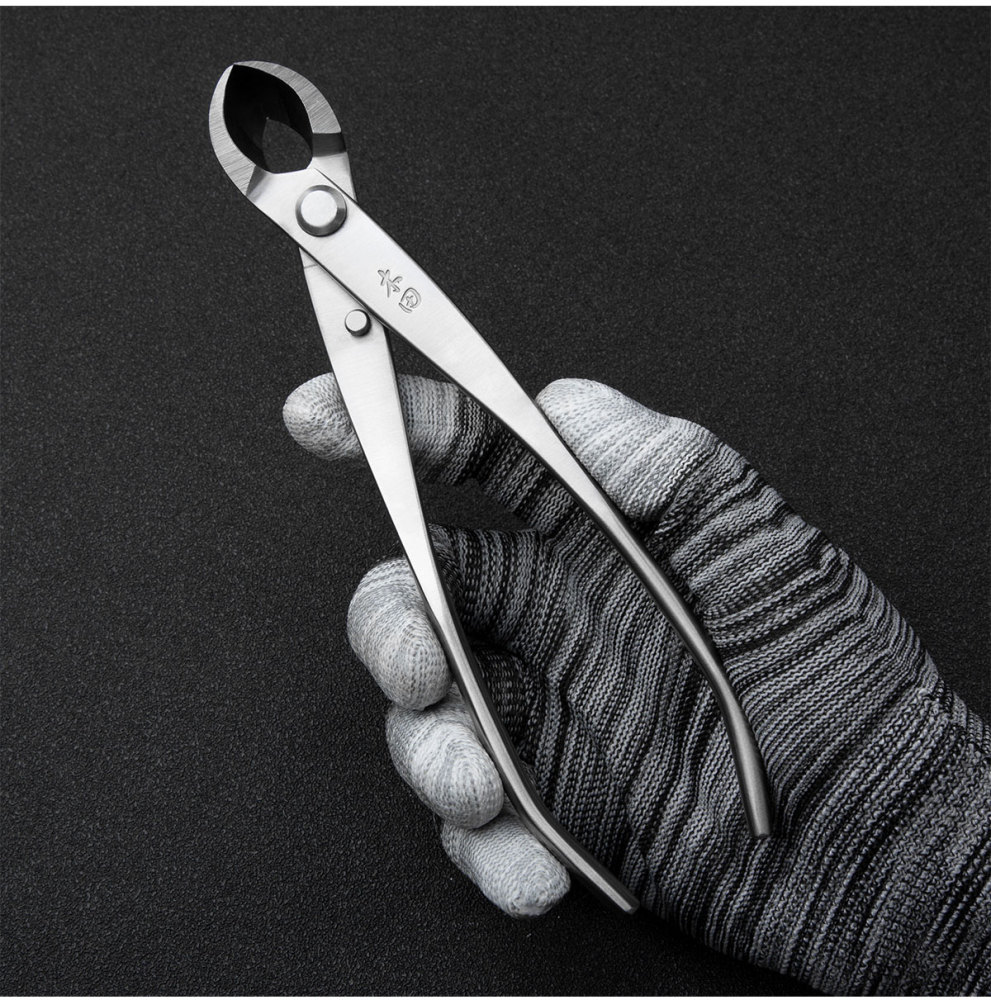 TianBonsai professional grade bonsai tools round edge cutter mixed function of round & straight edge made by 4Cr13MoV Alloy Steel