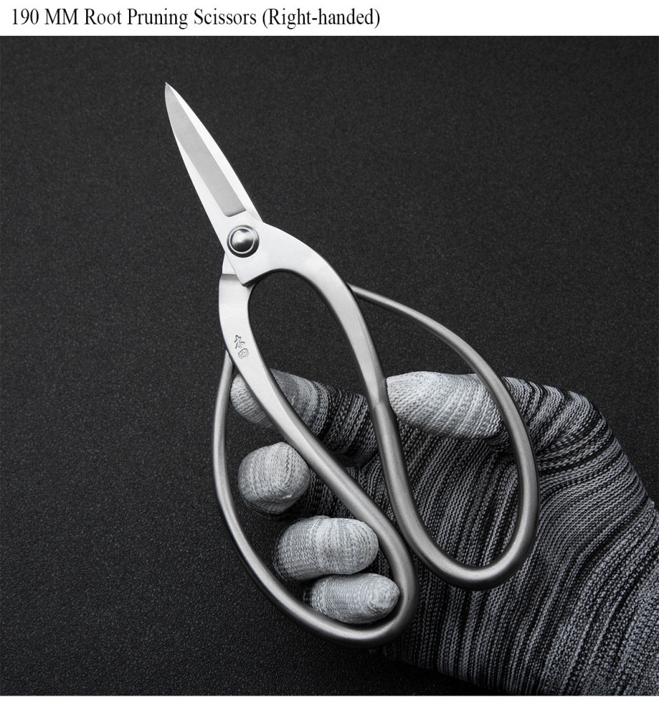 professional grade 190 mm root pruning scissors 4Cr13MoV Alloy Steel bonsai tools from TianBonsai