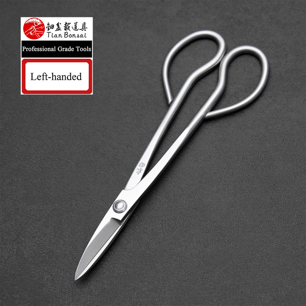 Professional Grade 180 MM Bonsai Bud Scissors（Standard / Left-Handed） 4Cr13MoV Alloy Steel Bonsai Scissors