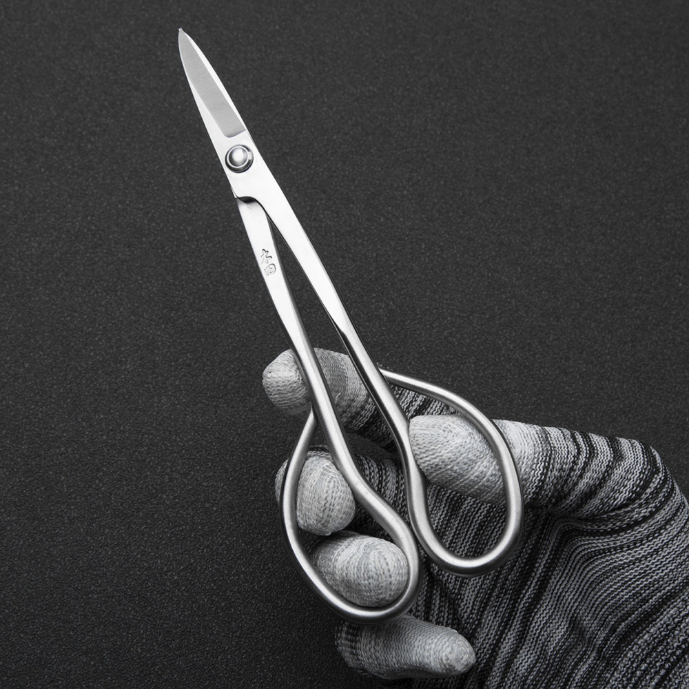 Professional Grade 180 MM Bonsai Bud Scissors（Standard / Left-Handed） 4Cr13MoV Alloy Steel Bonsai Scissors