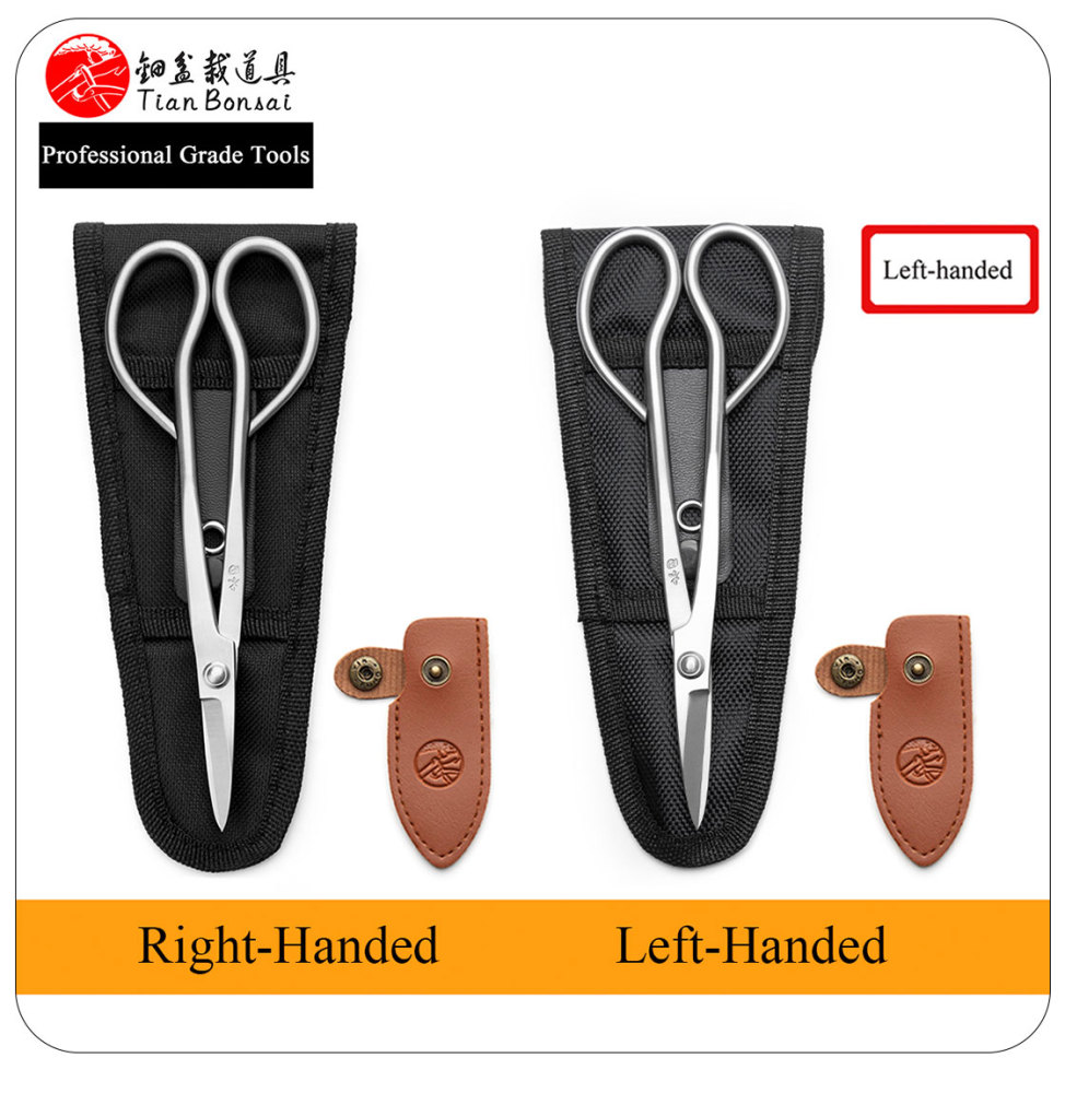 Professional Grade 180 MM Bonsai Bud Scissors（Standard / Left-Handed） 4Cr13MoV Alloy Steel Bonsai Scissors