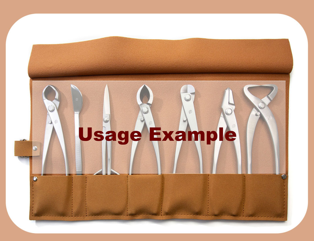 Eco-Leather Bonsai Tool Roll Bag