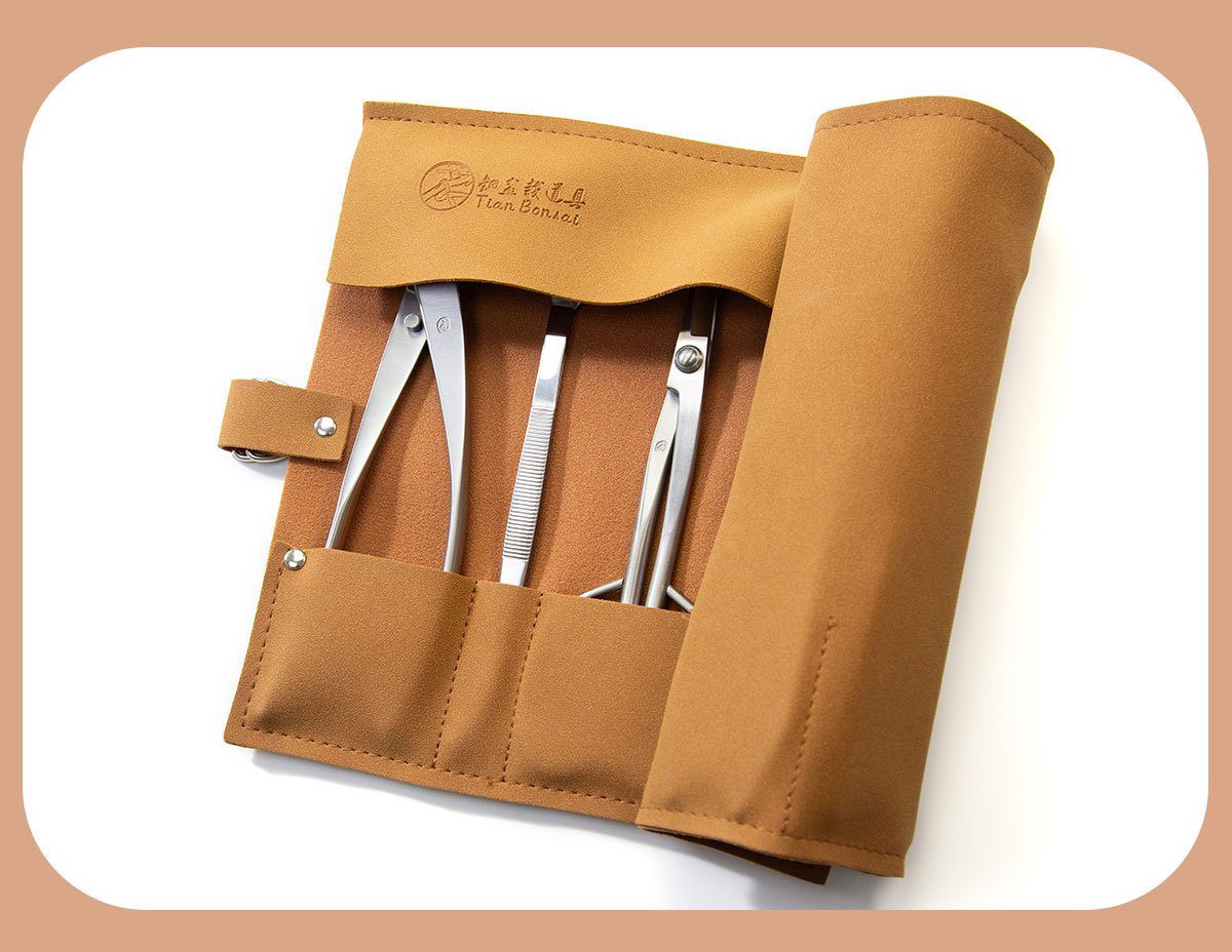 Eco-Leather Bonsai Tool Roll Bag