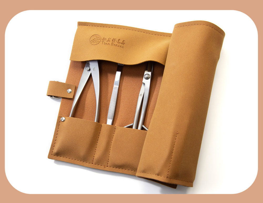 Eco-Leather Bonsai Tool Roll Bag