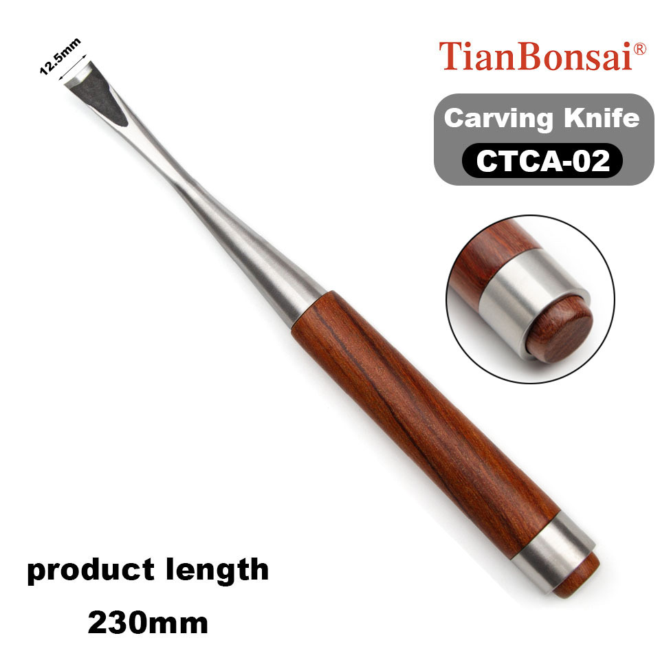 Bonsai Carving Knife 8-PCS Set Bonsai tool Set CTC-8S （Stainless Steel End Ring）