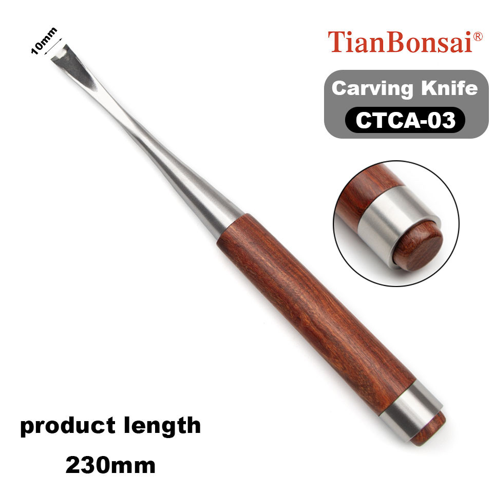 Bonsai Carving Knife 8-PCS Set Bonsai tool Set CTC-8S （Stainless Steel End Ring）