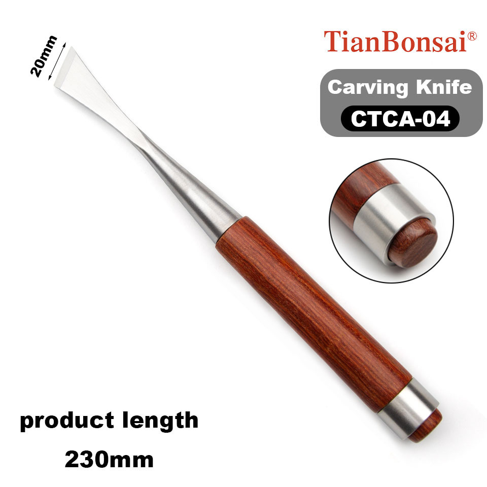 Bonsai Carving Knife 8-PCS Set Bonsai tool Set CTC-8S （Stainless Steel End Ring）