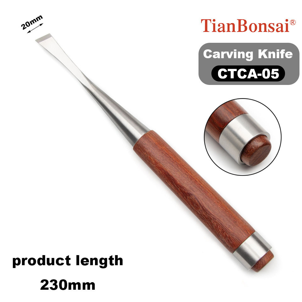 Bonsai Carving Knife 8-PCS Set Bonsai tool Set CTC-8S （Stainless Steel End Ring）