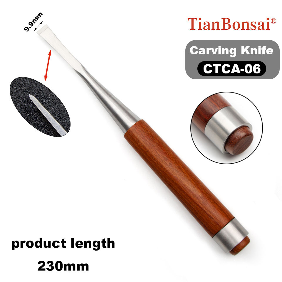 Bonsai Carving Knife 8-PCS Set Bonsai tool Set CTC-8S （Stainless Steel End Ring）