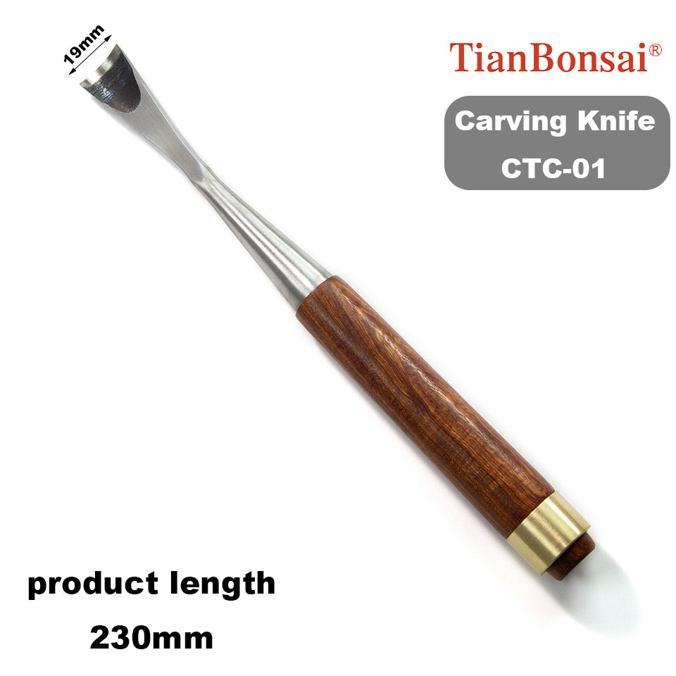 Bonsai Carving Knife 8-PCS Set Bonsai tool Set CTC-8B (Brass End Ring)