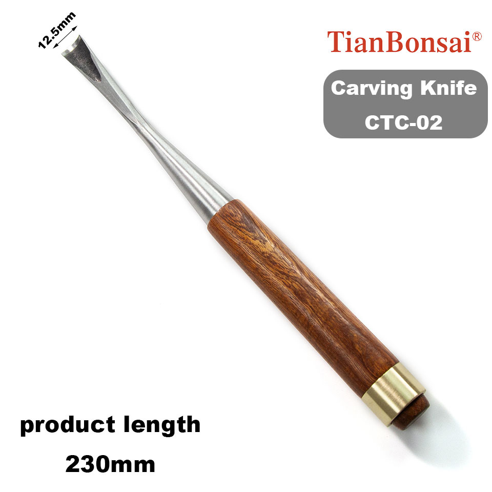 Bonsai Carving Knife 8-PCS Set Bonsai tool Set CTC-8B (Brass End Ring)
