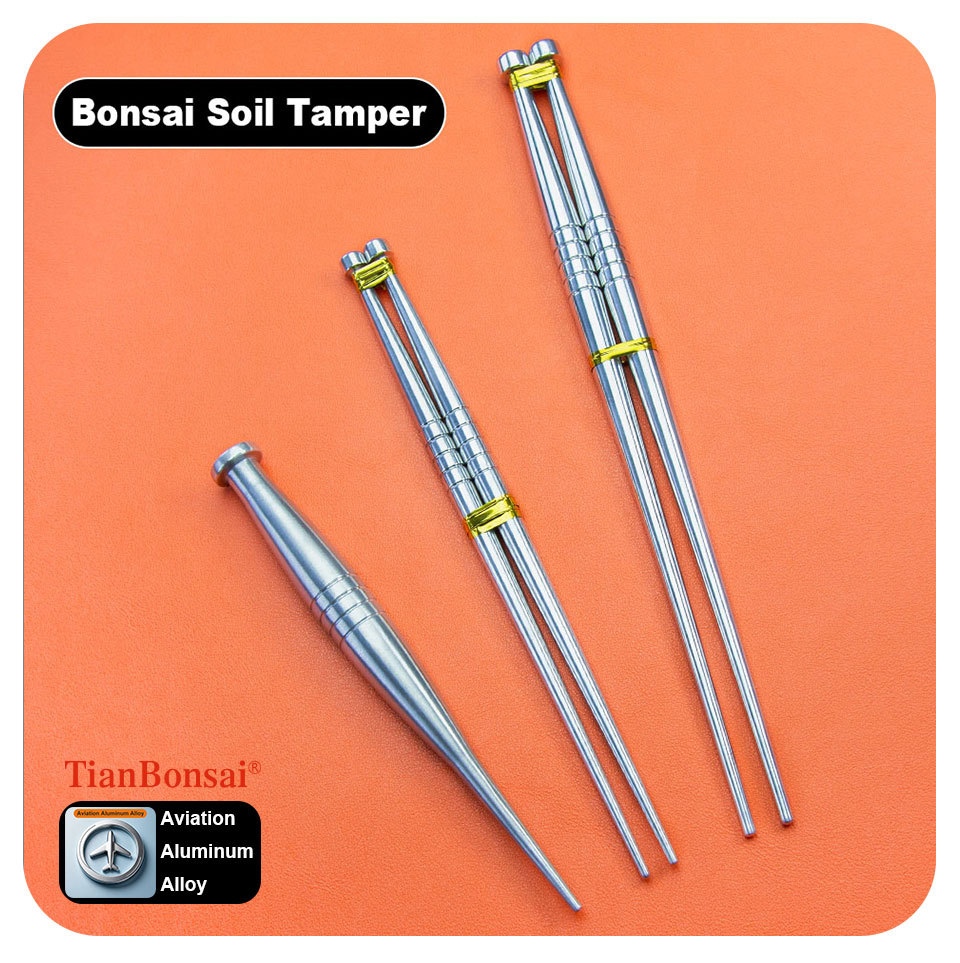 Bonsai tools 160 / 200 / 240 Mm Bonsai Soil Tamper Made By Aviation Aluminum Alloy