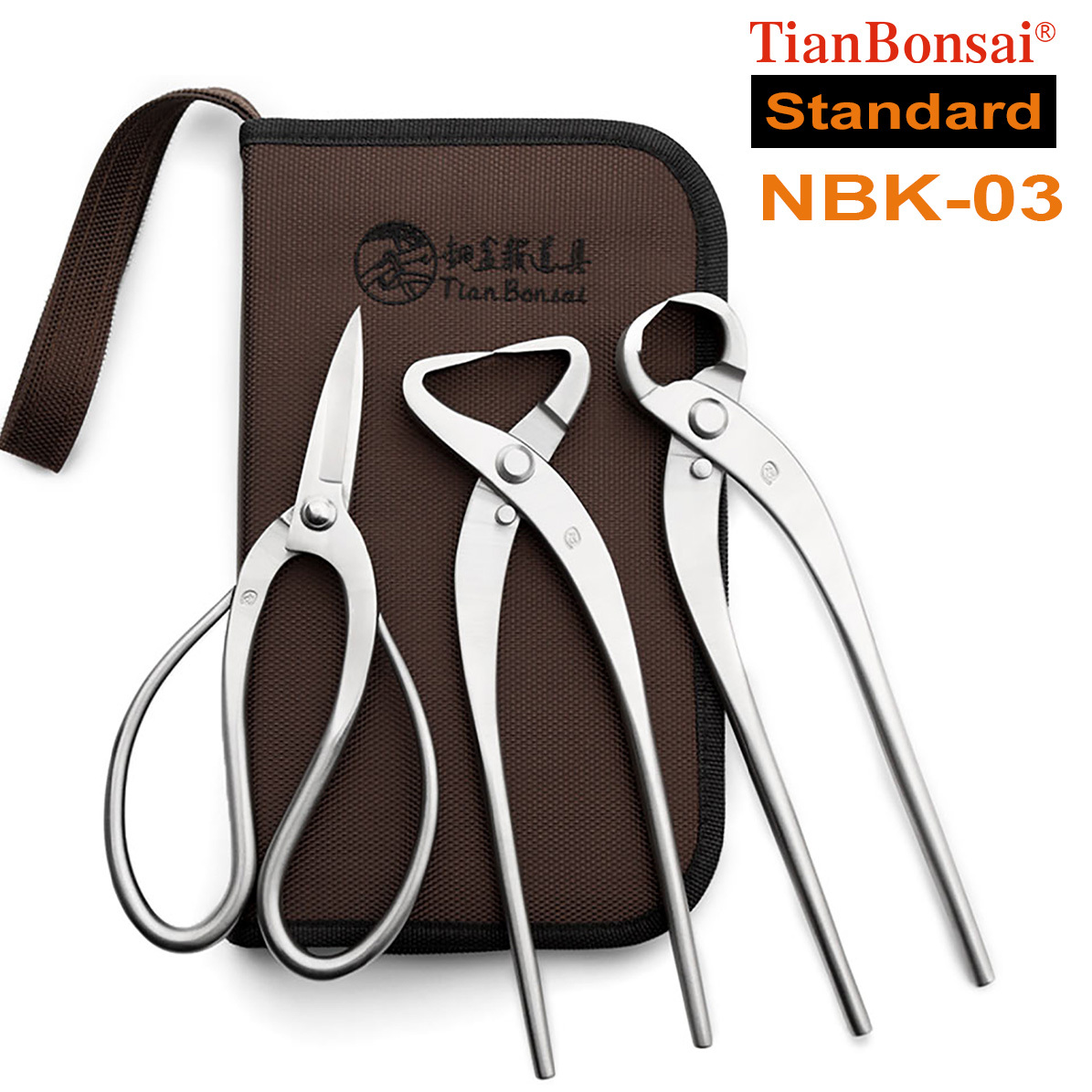 TianBonsai NBK/NMK Standard and Professional 3-PCS Bonsai Tools Set -Suitable for both amateur enthusiasts and advanced users.