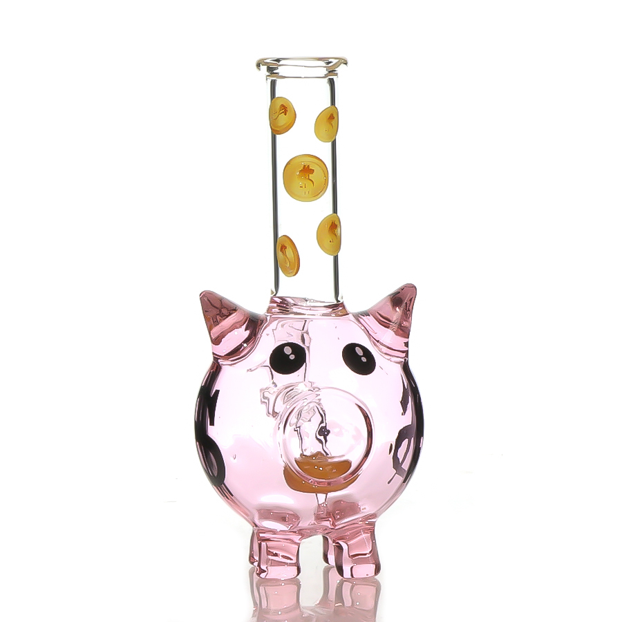 Dab Rig Lovely Pink Pig Mon and Baby Dab Rig with Quartz Banger