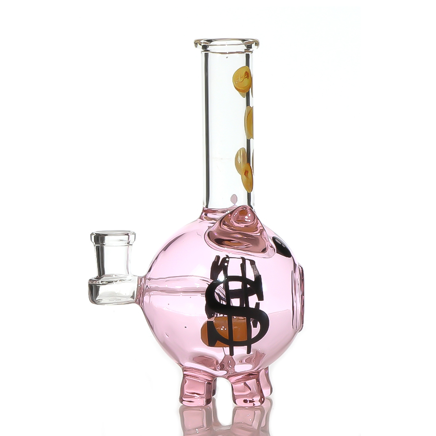 Dab Rig Lovely Pink Pig Mon and Baby Dab Rig with Quartz Banger