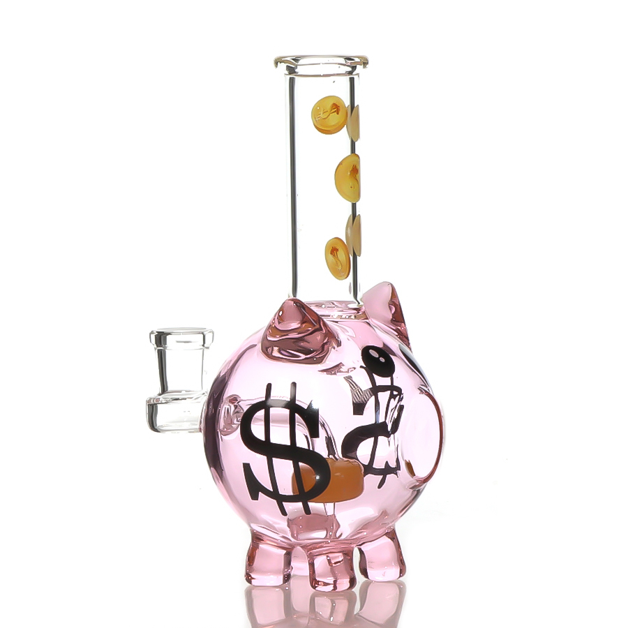 Dab Rig Lovely Pink Pig Mon and Baby Dab Rig with Quartz Banger