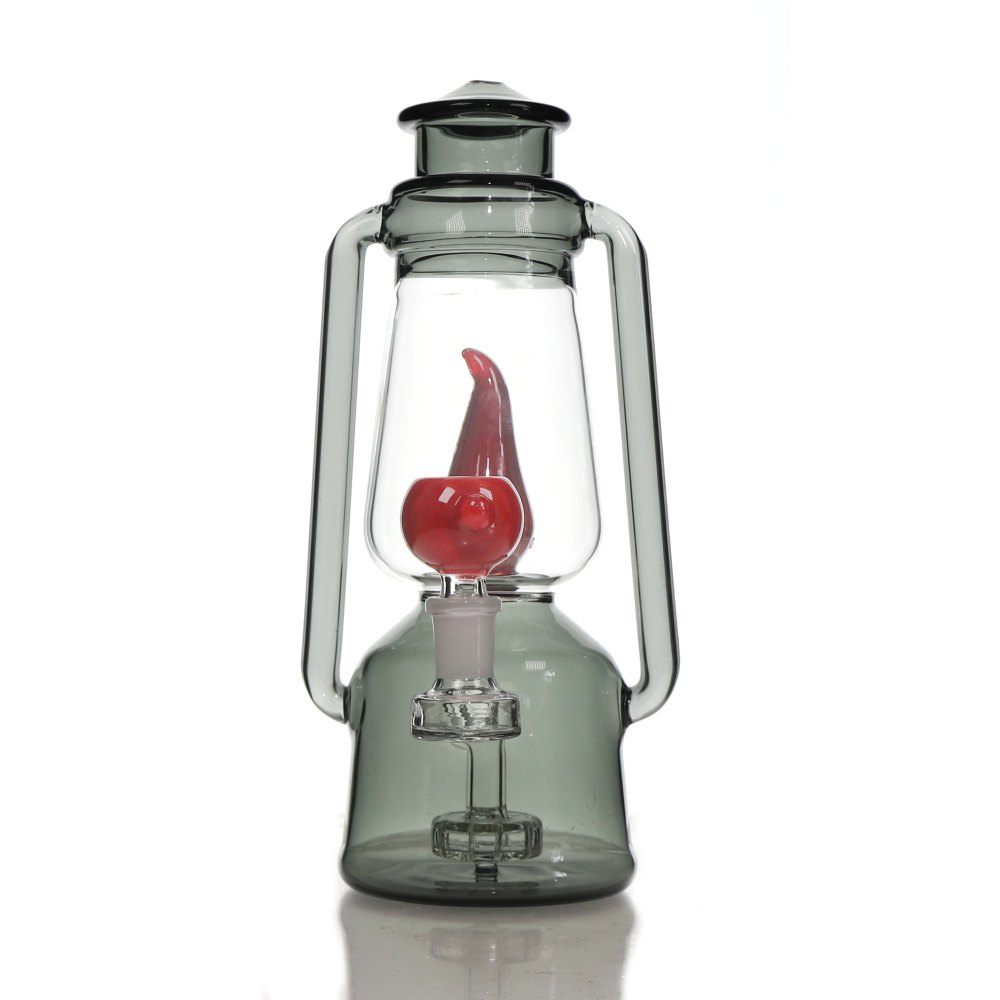 Camp Out Lantern Glass Bong, Glass Dab Rig, with Matched Color Bowl