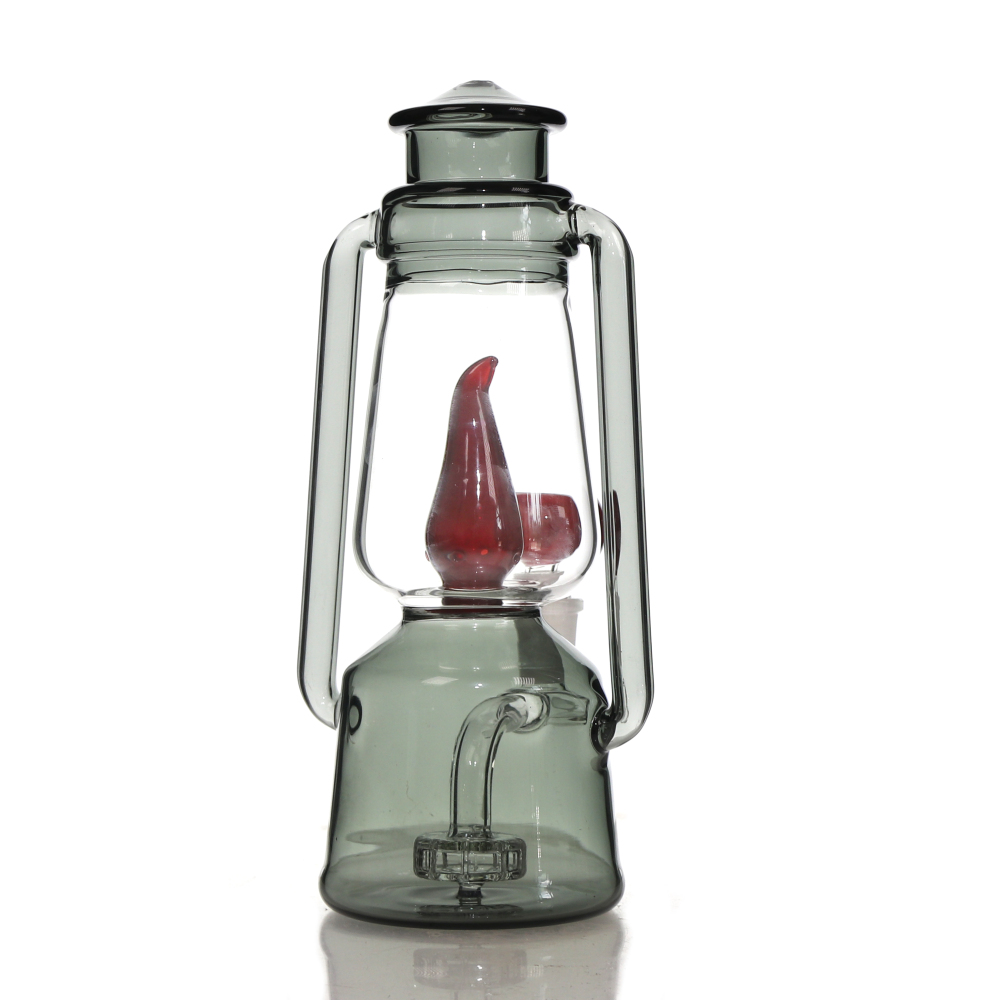 Camp Out Lantern Glass Bong, Glass Dab Rig, with Matched Color Bowl