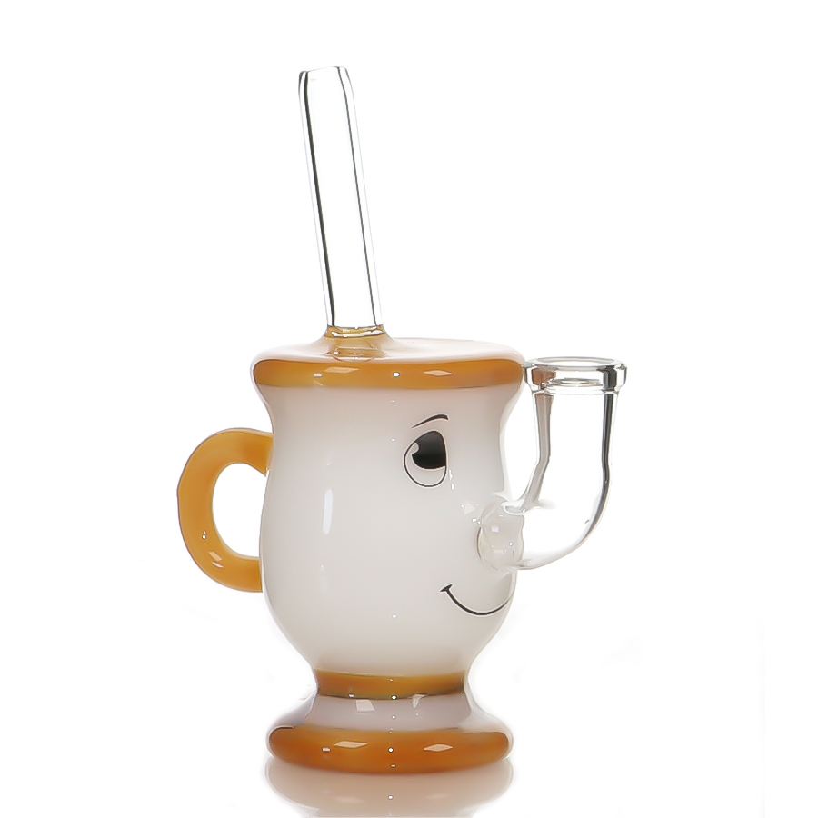 White Tea Pot Design Dab Rigs with Quartz Banger Tea pot and cup