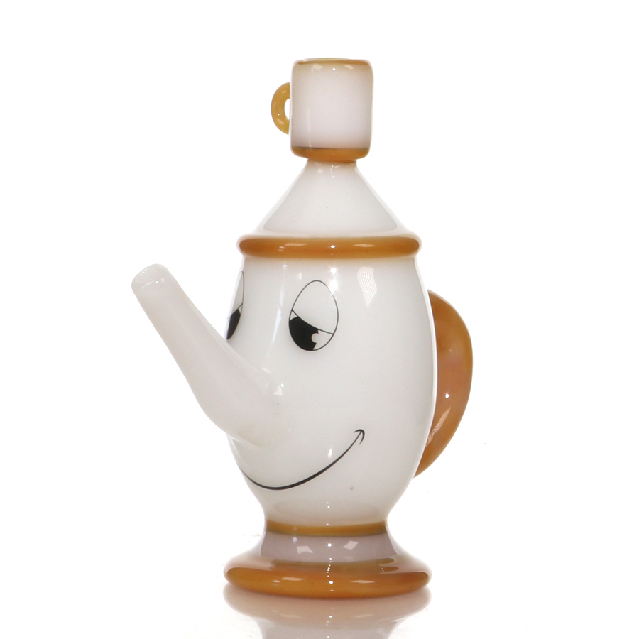 White Tea Pot Design Dab Rigs with Quartz Banger Tea pot and cup